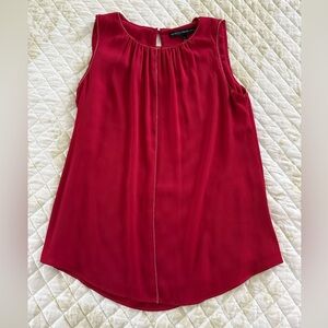 White House Black Market Rich Red Sleeveless Blouse